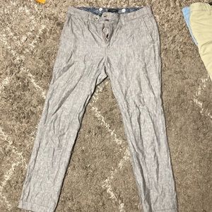 Ted Baker Mens Chino Pants Size 30R Gray Business Casual Cotton Blend